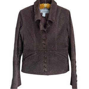 BB Dakota Brown Suede Leather M Steampunk Jacket